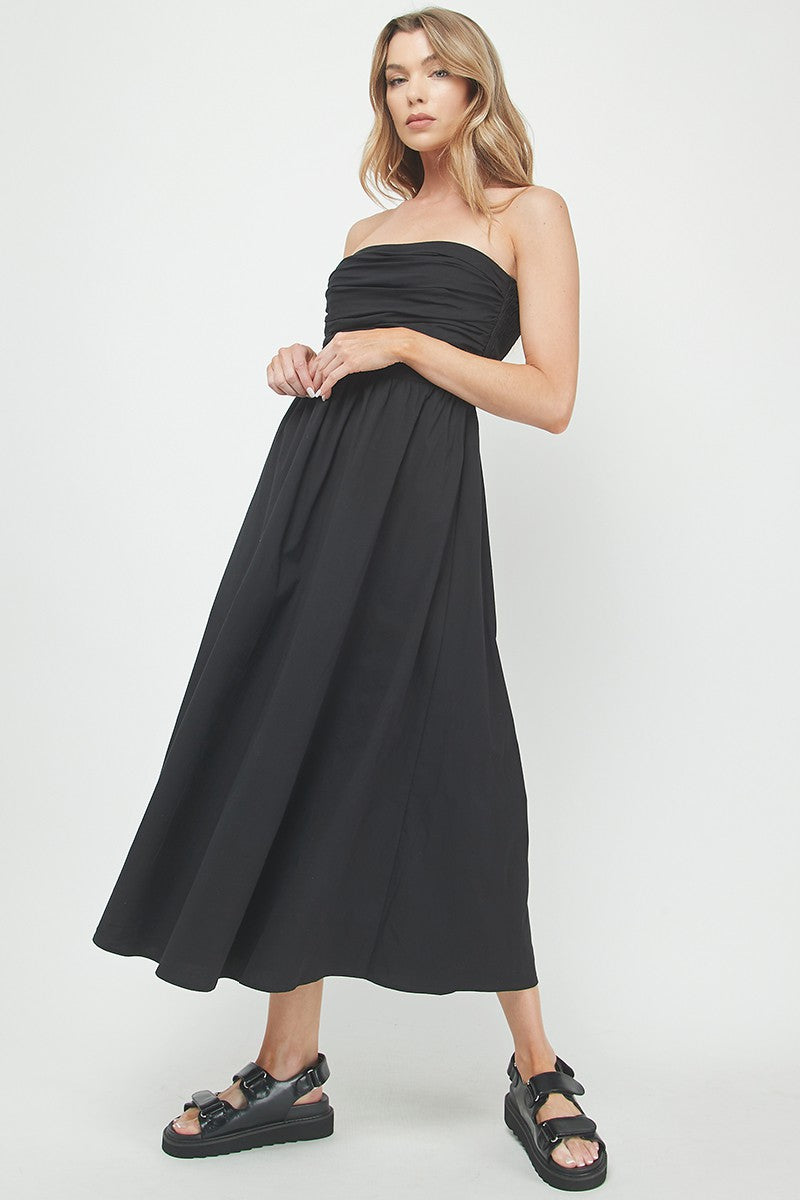 Strapless Black Maxi Dress