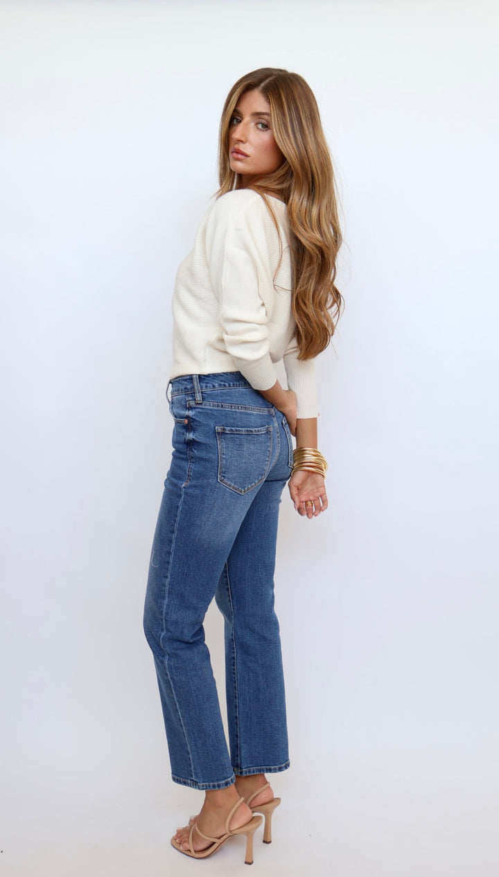 Dear John Denim Anika Cropped Flare Jeans Midtown