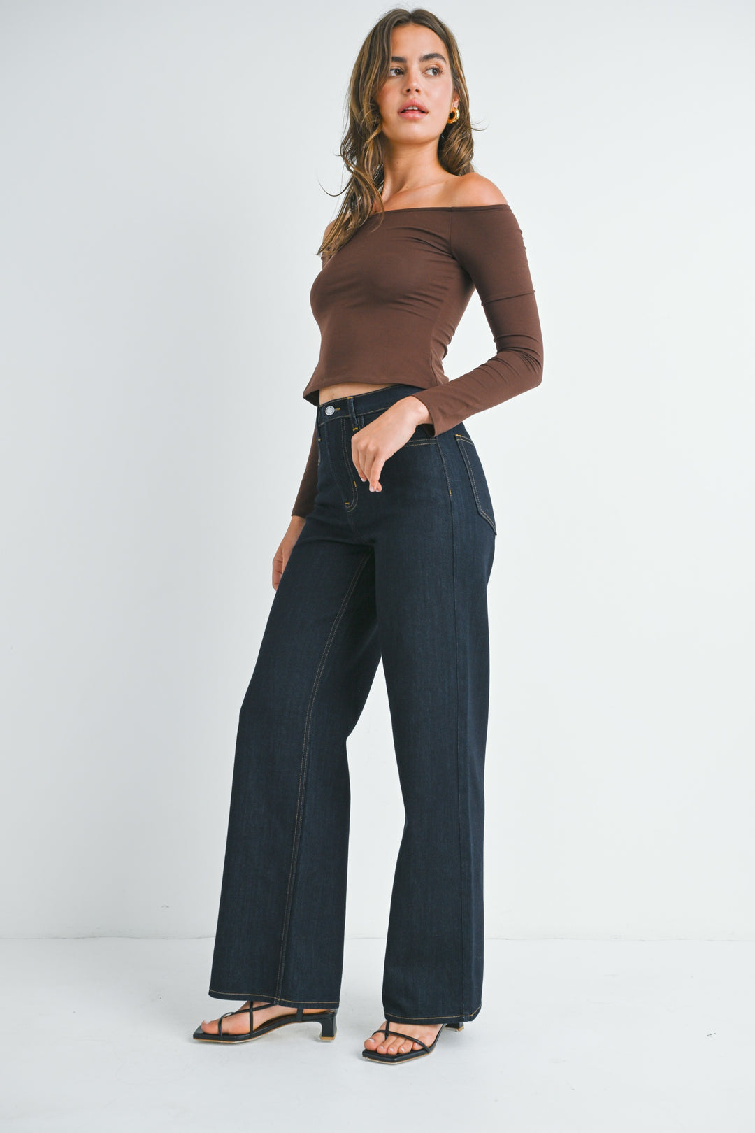Just Black Denim: Ultra Dark Relaxed Wide Leg Jeans