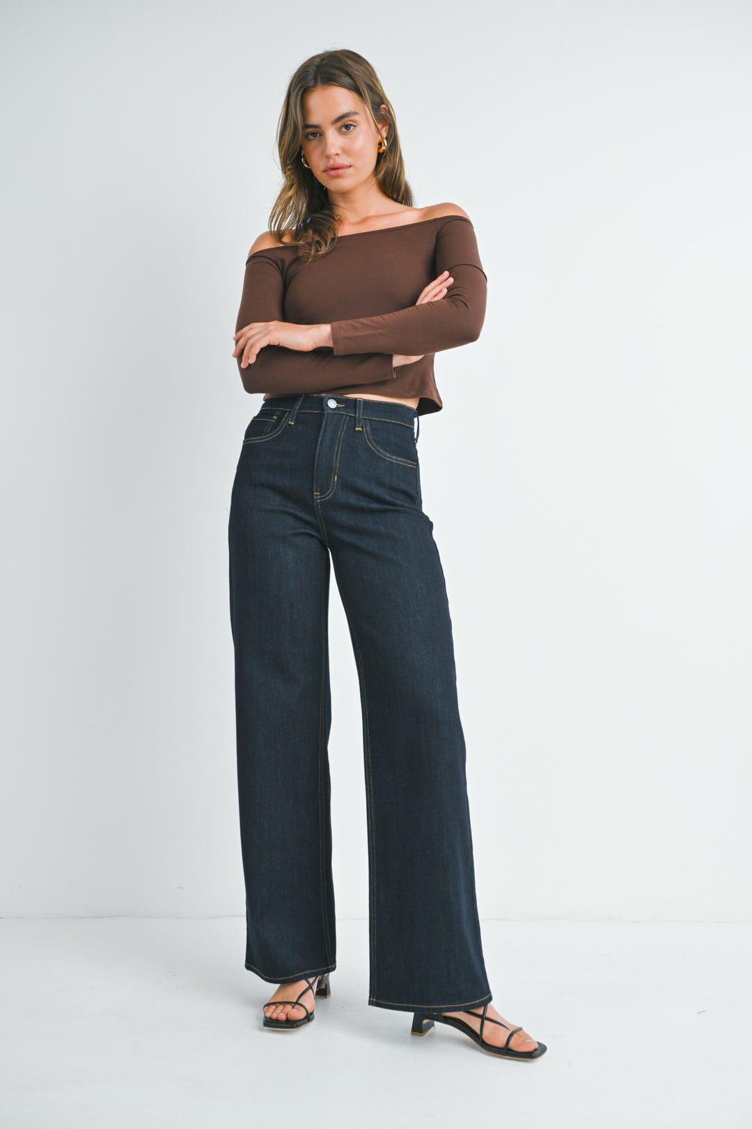 Just Black Denim: Ultra Dark Relaxed Wide Leg Jeans