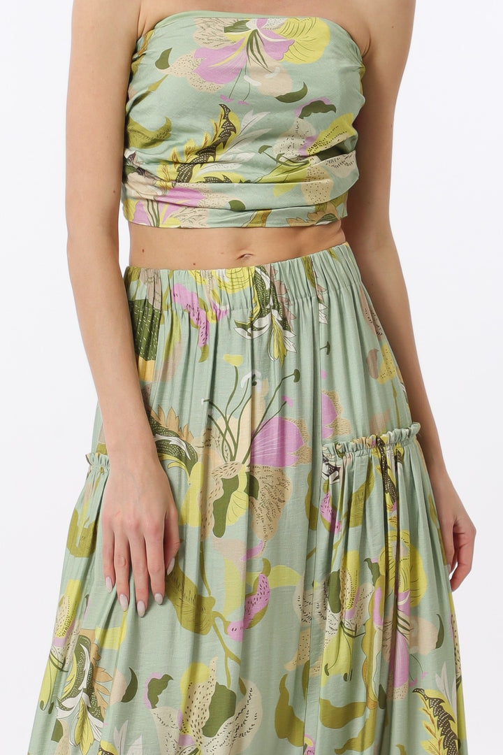 Strapless Print Tube Top