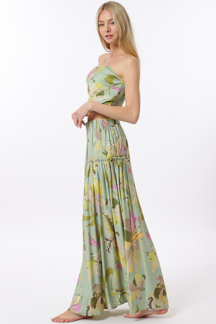 Strapless Print Tube Top