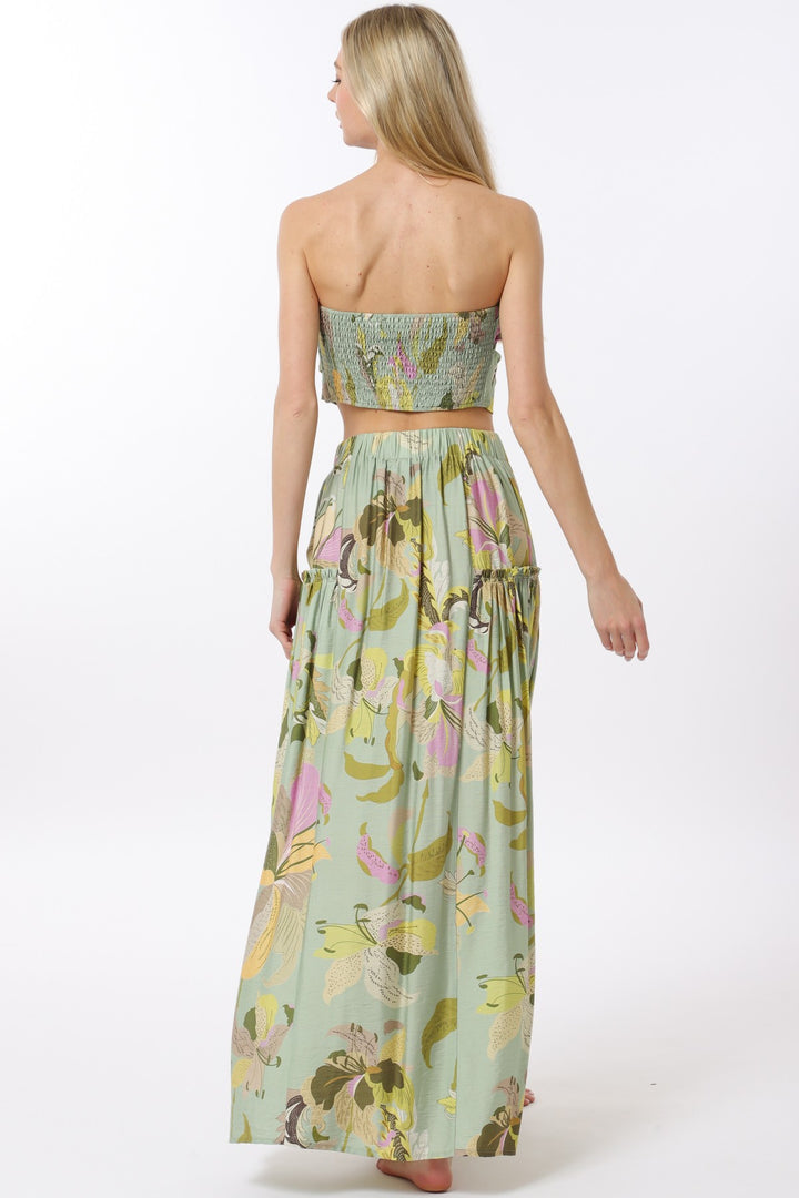 Strapless Print Tube Top