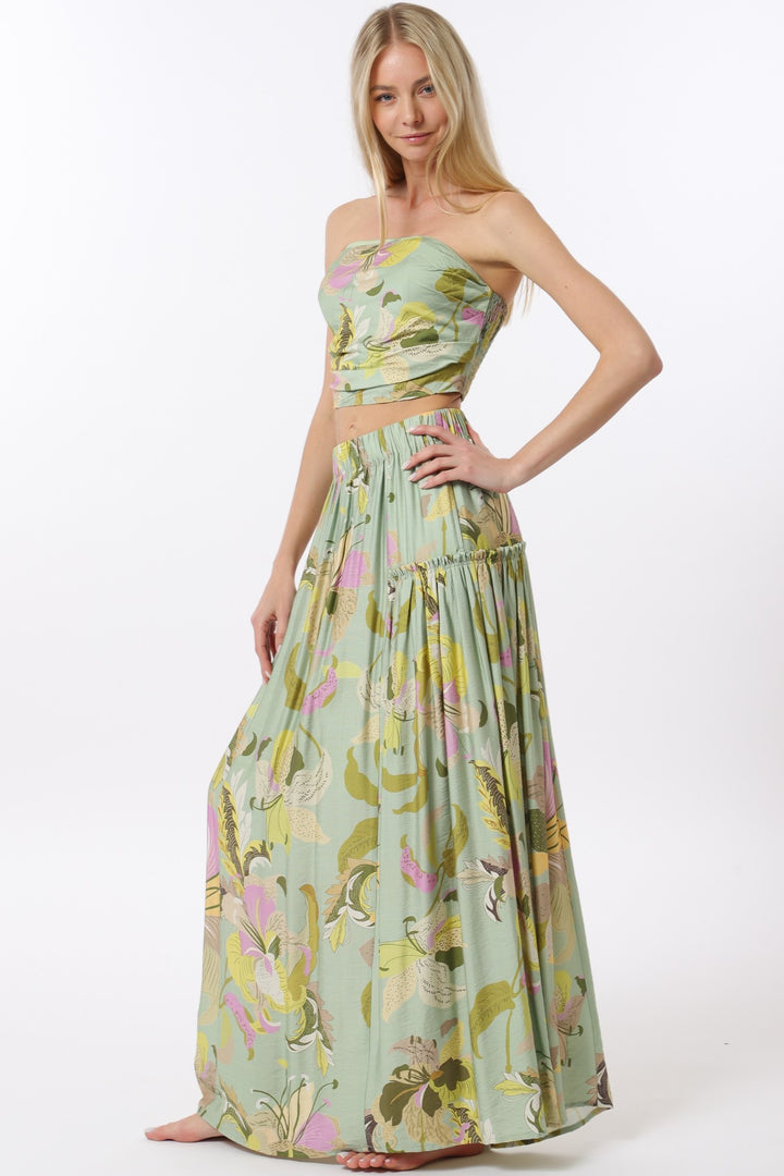 Strapless Print Tube Top