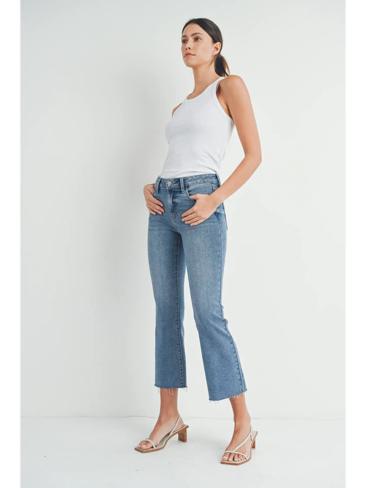 Just Black Denim Stretch Crop Flare