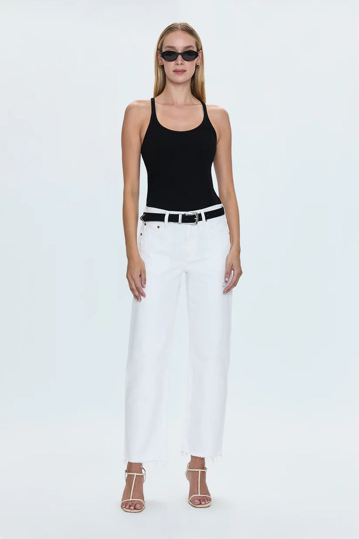Pistola Lexi Mid Rise Bowed Straight Leg