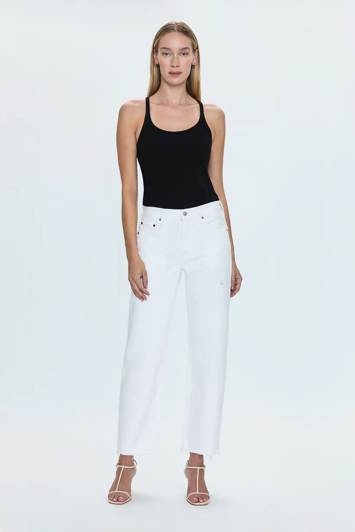 Pistola Lexi Mid Rise Bowed Straight Leg