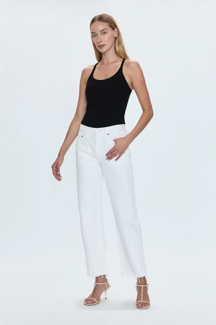Pistola Lexi Mid Rise Bowed Straight Leg