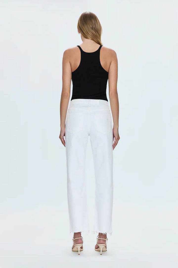 Pistola Lexi Mid Rise Bowed Straight Leg
