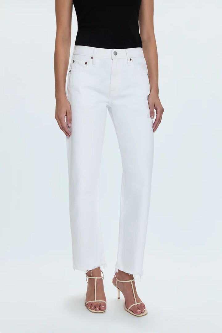 Pistola Lexi Mid Rise Bowed Straight Leg