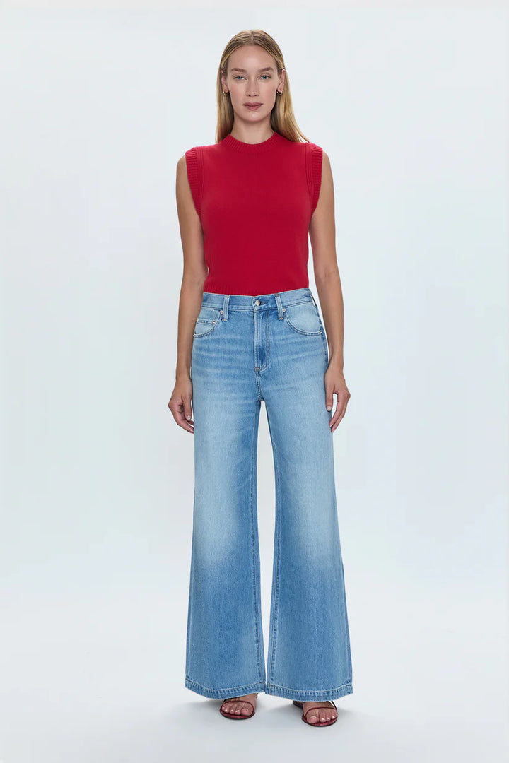 Pistola Jadyn Low Slung Ridged Palazzo Jeans