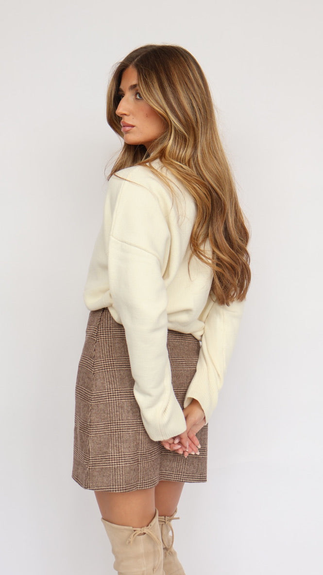 Houndstooth Mini Skirt