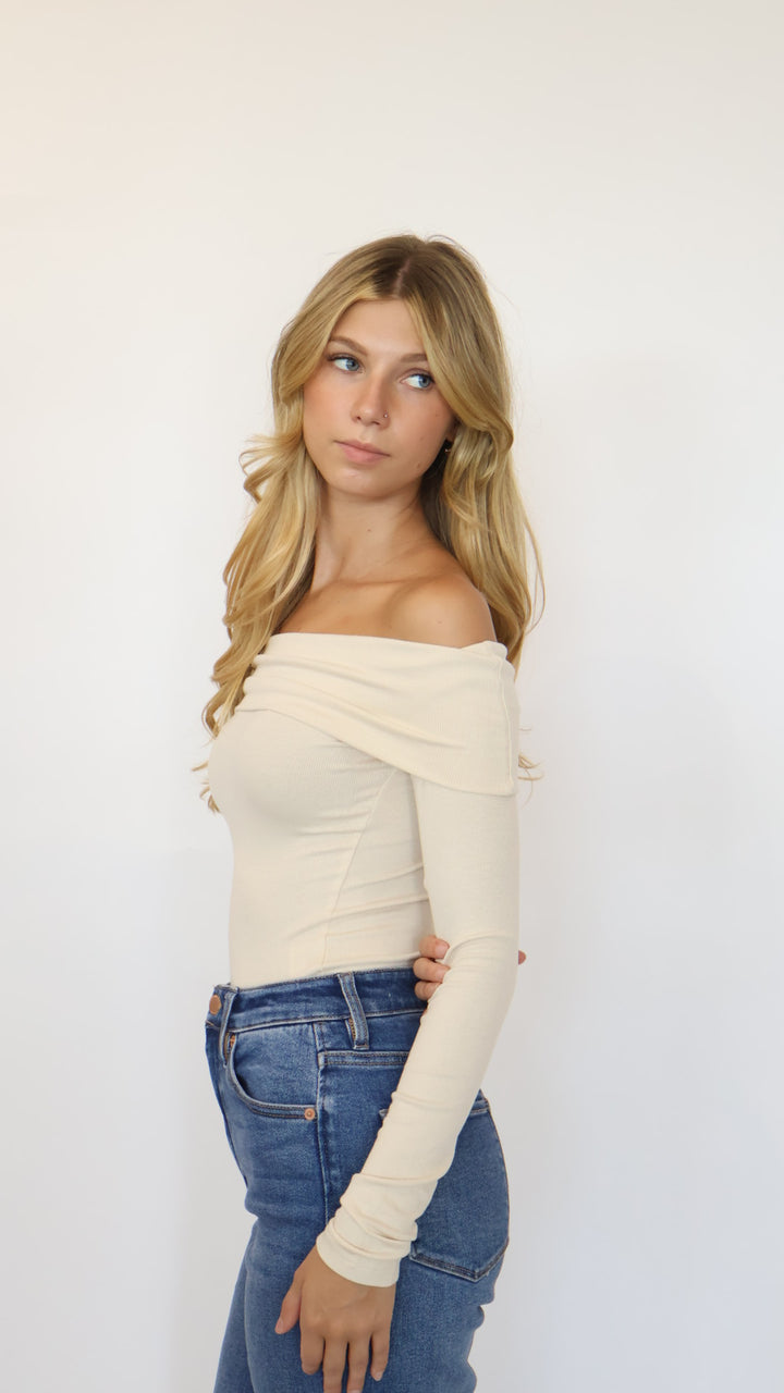 Carter Off Shoulder Knit Long Sleeve