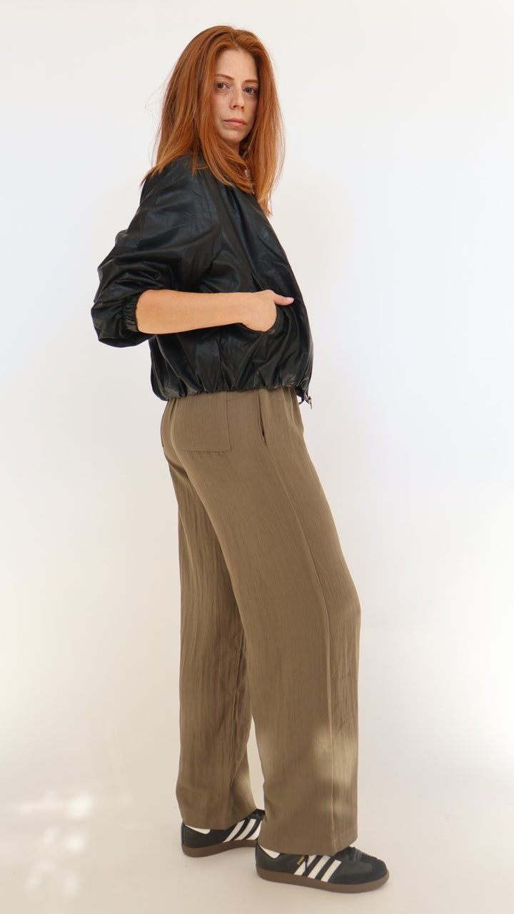 Drawstring Wide Leg Pant With Pockets