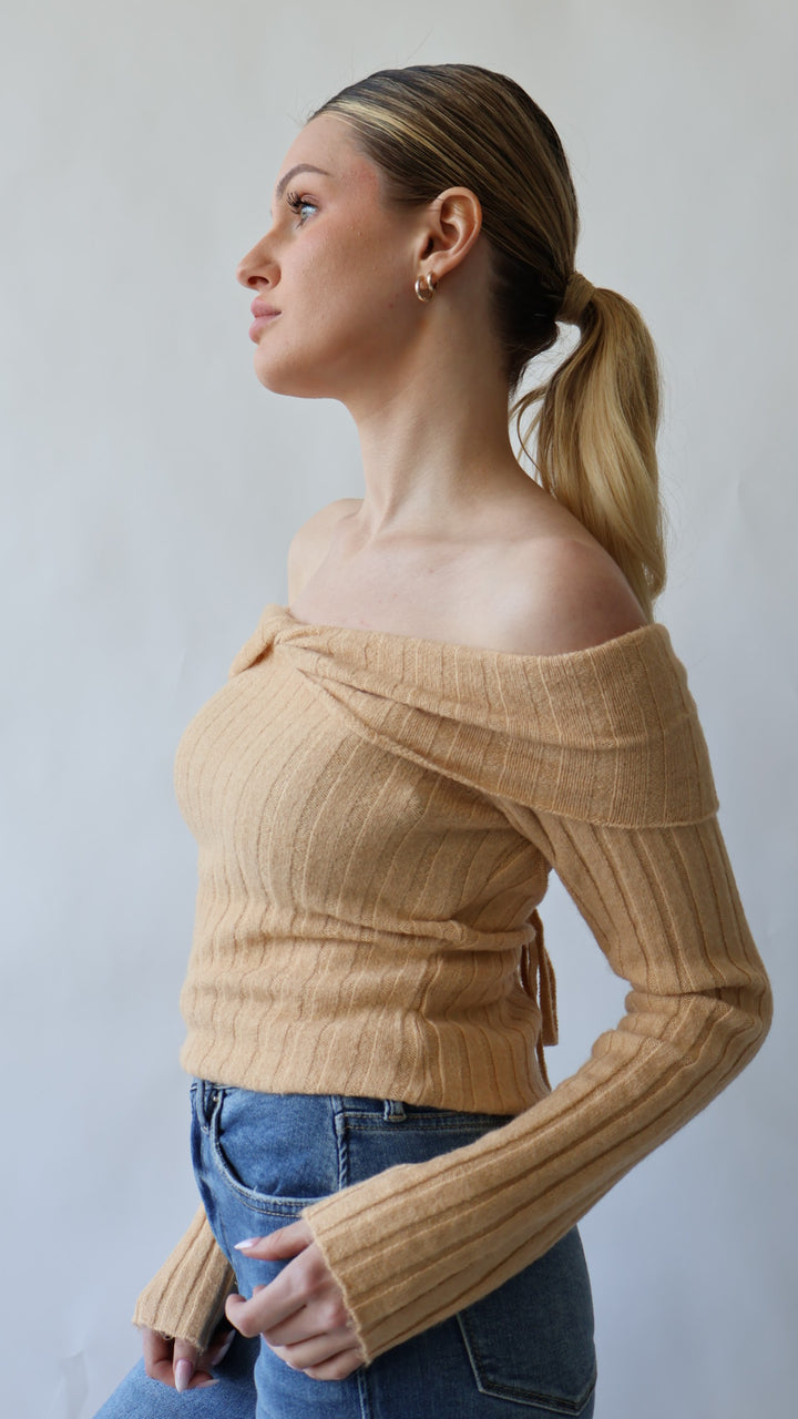 Off Shoulder Sweater Top