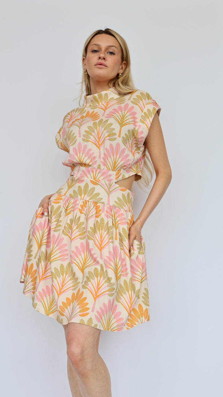 Spring Palms Mini Dress
