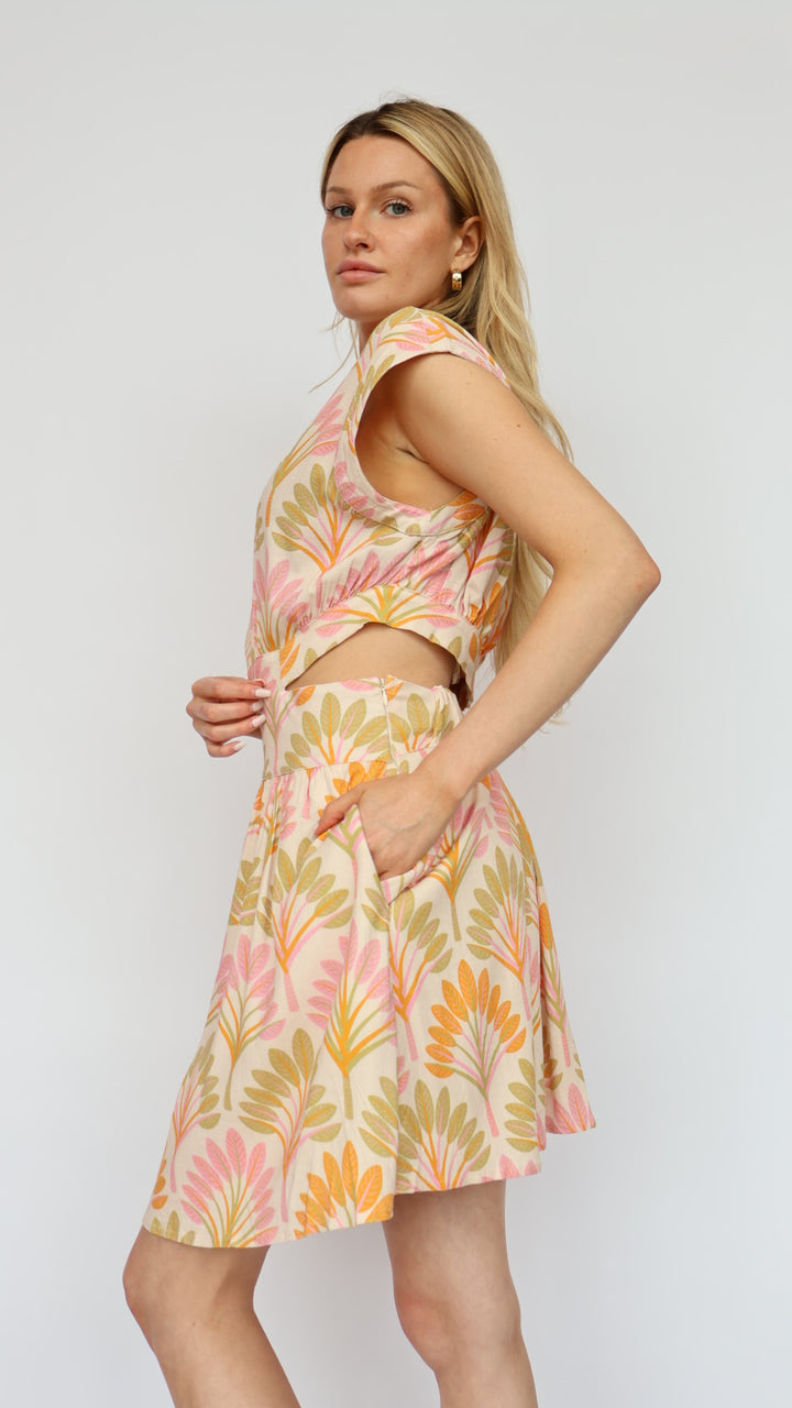 Spring Palms Mini Dress