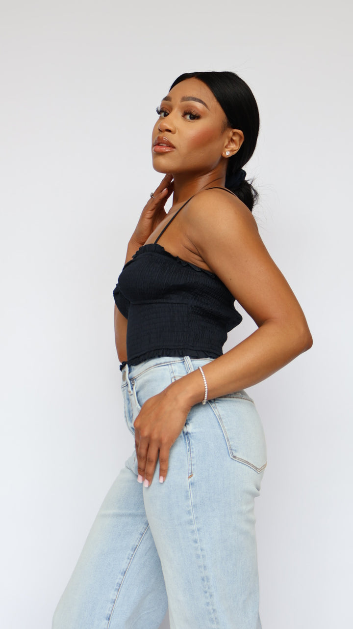 Rylan Smocked Crop Top