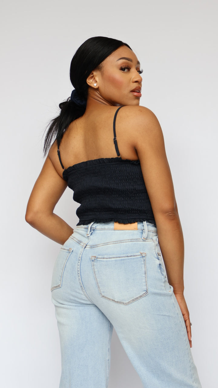 Rylan Smocked Crop Top