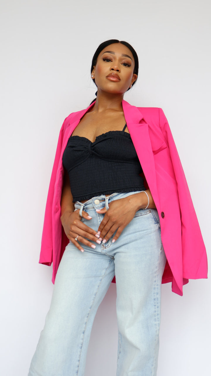 Rylan Smocked Crop Top