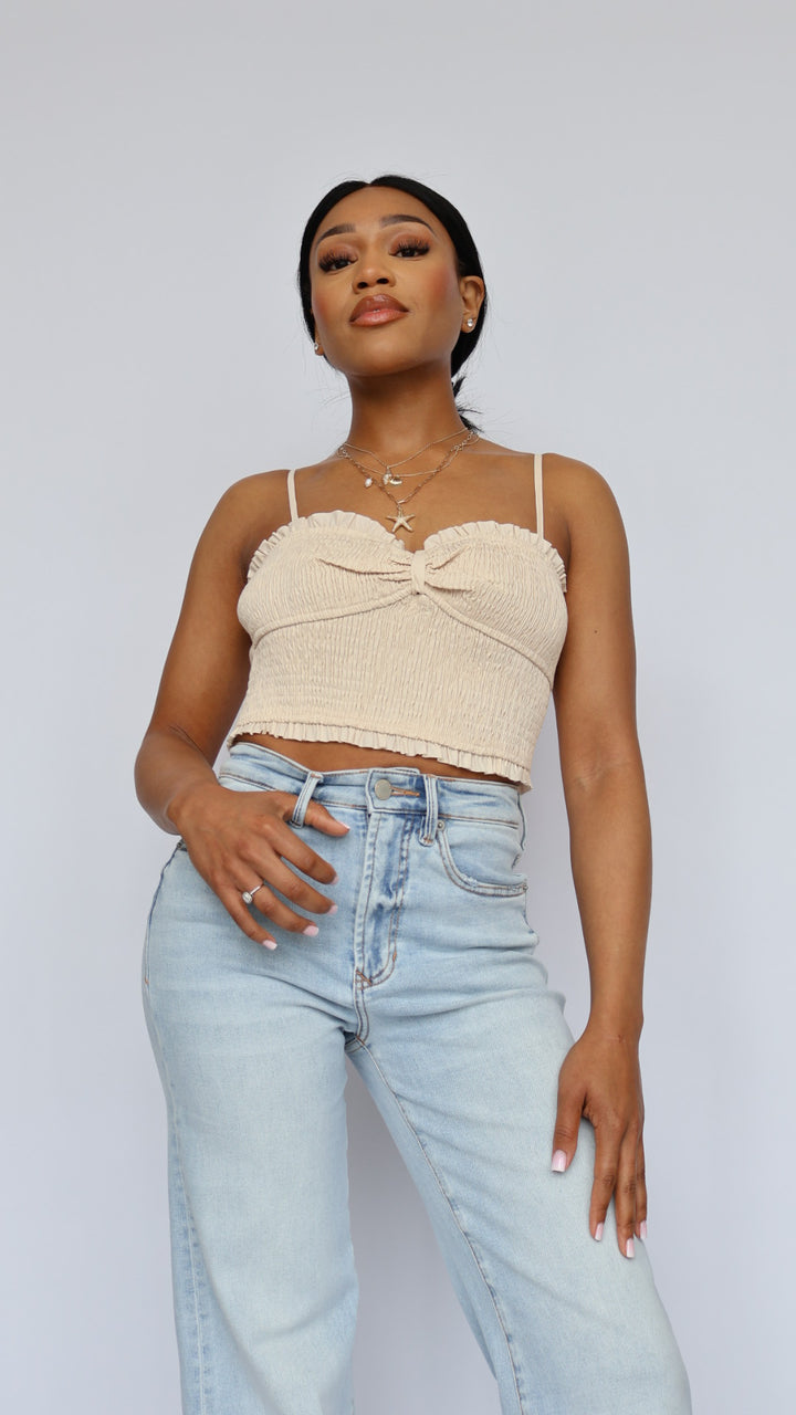 Rylan Smocked Crop Top