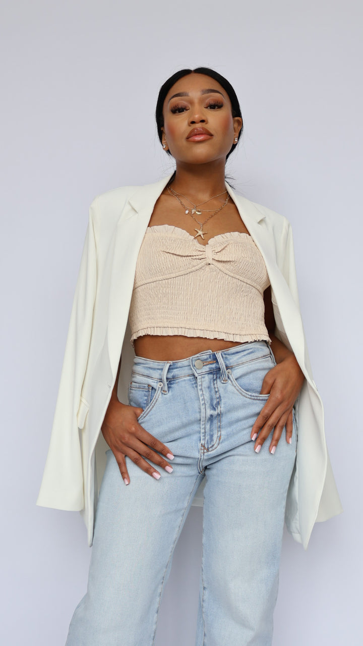 Rylan Smocked Crop Top