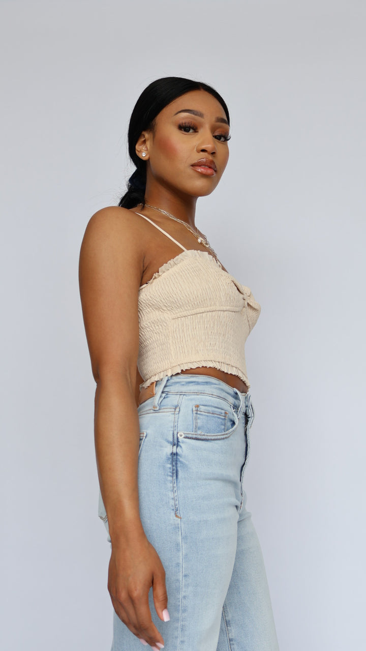 Rylan Smocked Crop Top