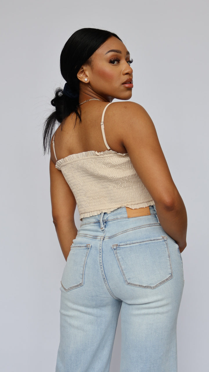 Rylan Smocked Crop Top
