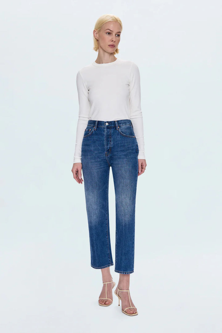 Pistola Cassie Crop Super High Rise Straight Jeans - Fairview