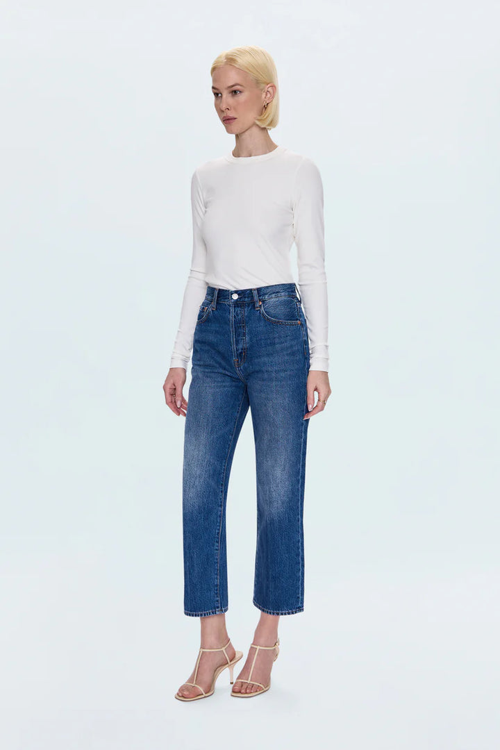 Pistola Cassie Crop Super High Rise Straight Jeans - Fairview