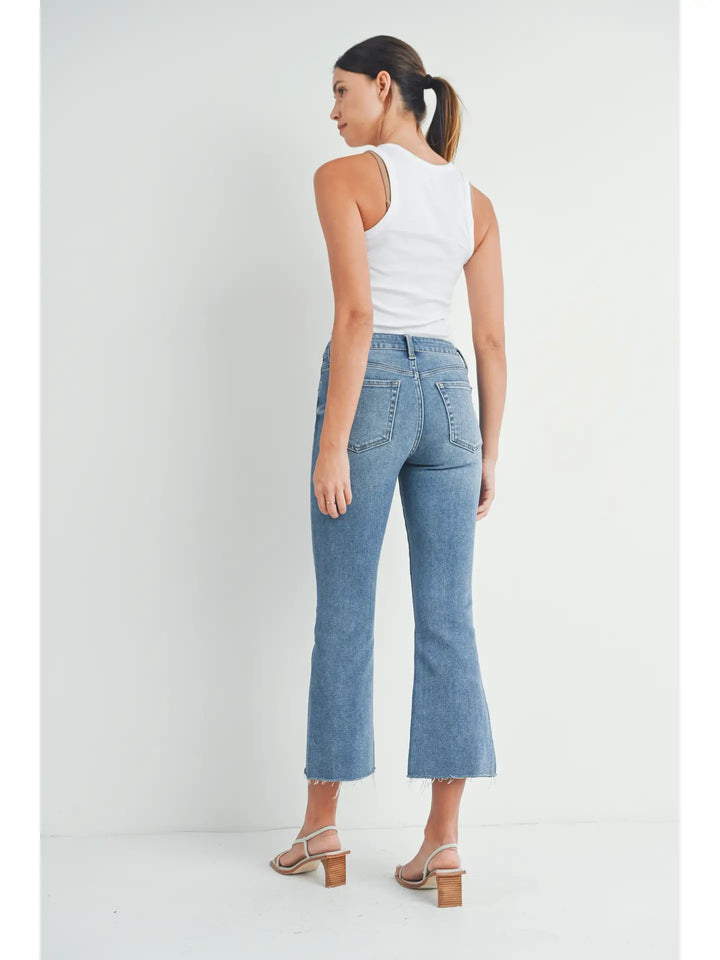 Just Black Denim Stretch Crop Flare