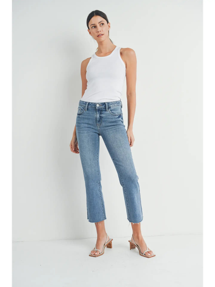 Just Black Denim Stretch Crop Flare