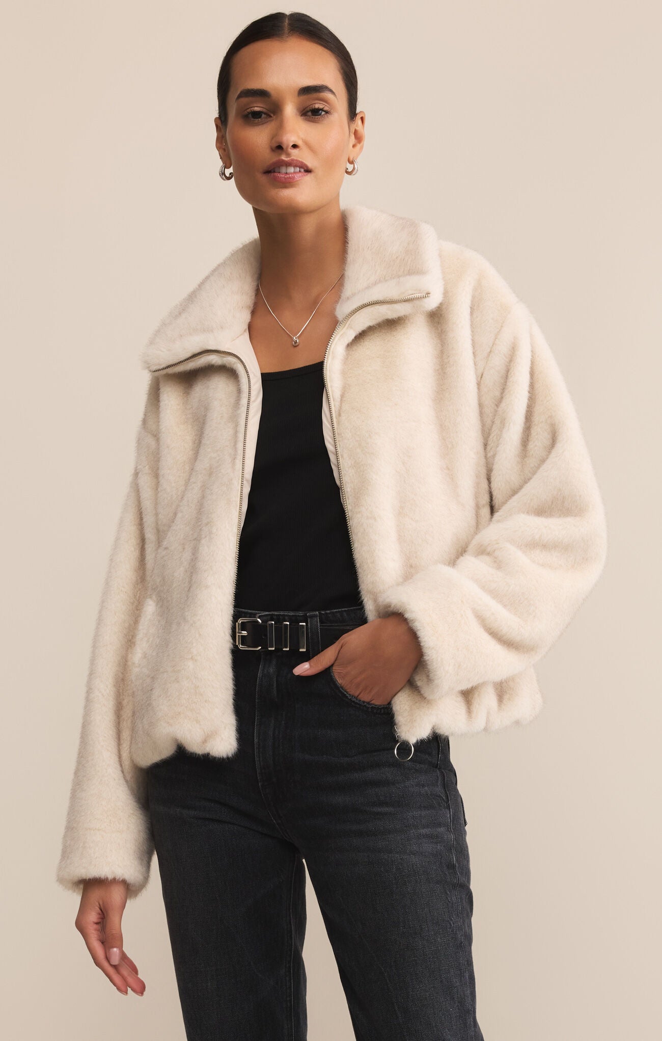 Z Supply Amethyst Faux Fur Jacket – Reign Boutique