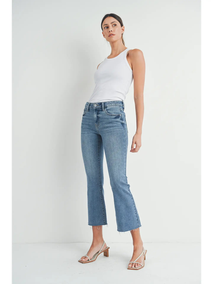 Just Black Denim Stretch Crop Flare