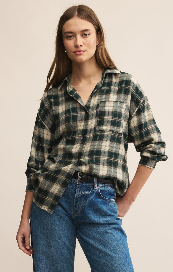 Z Supply River Plaid Button Up