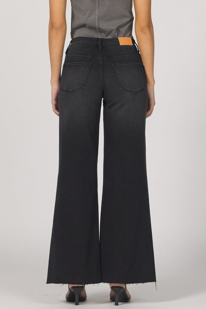 Dear John Denim Mid Rise Wide Leg Jeans Mica Jet Set