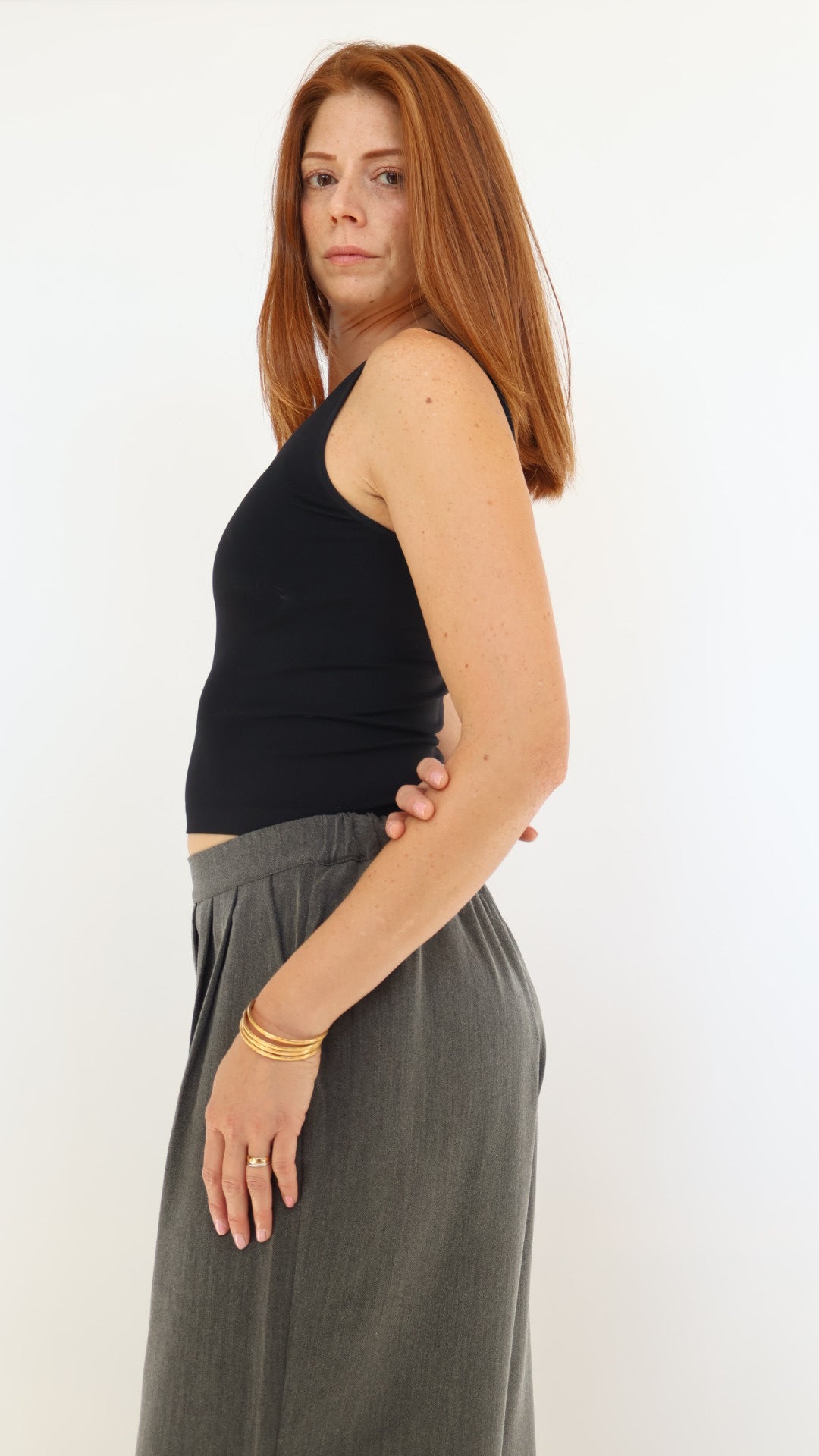 Elastic Waist Trouser Pant