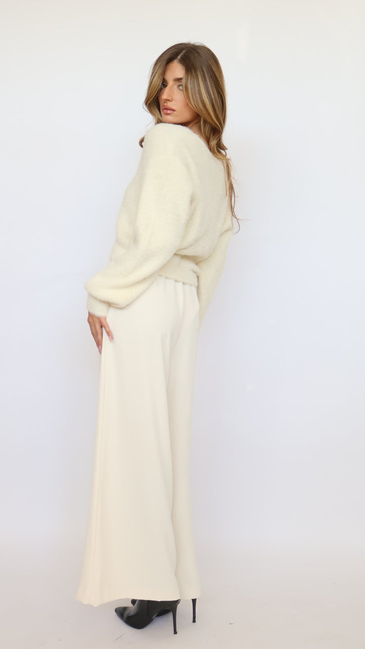 Pull-on Wide Leg Pants