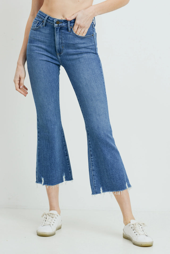 Essential High Rise Crop Flare Jean