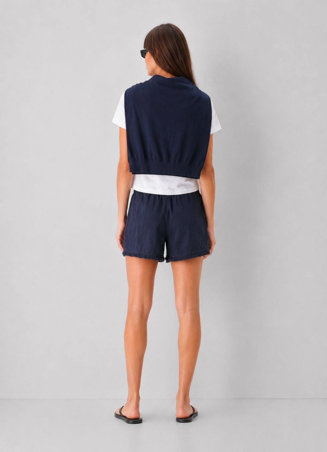 Elan Drawstring Fray Shorts