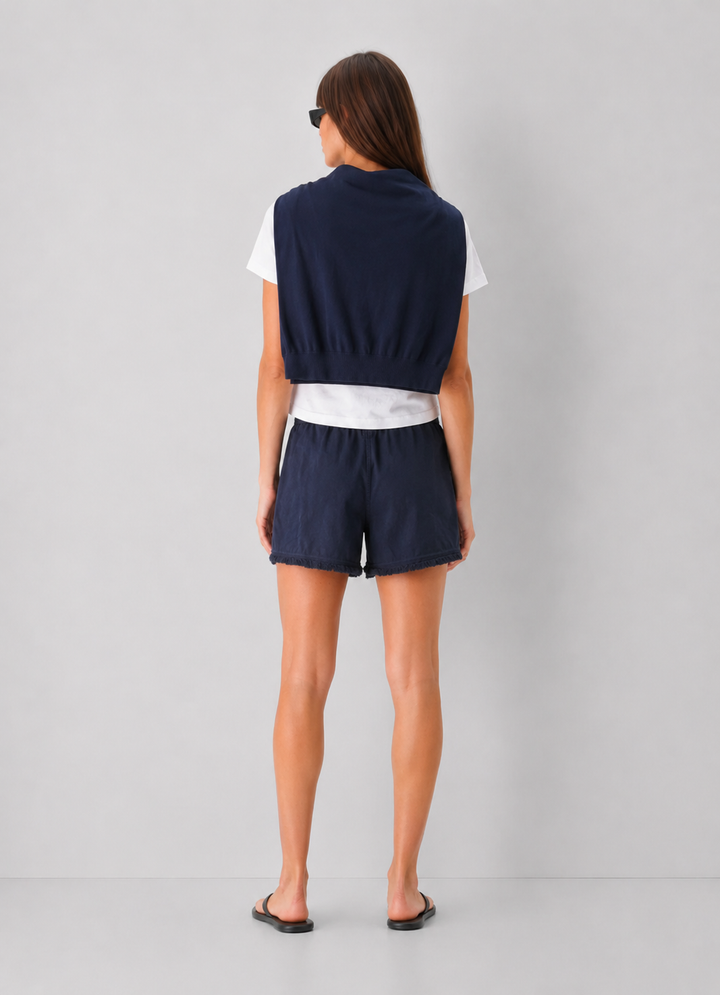 Elan Drawstring Fray Shorts
