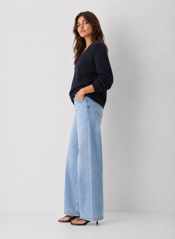 Z Supply Cotton Stratton V-Neck Sweater