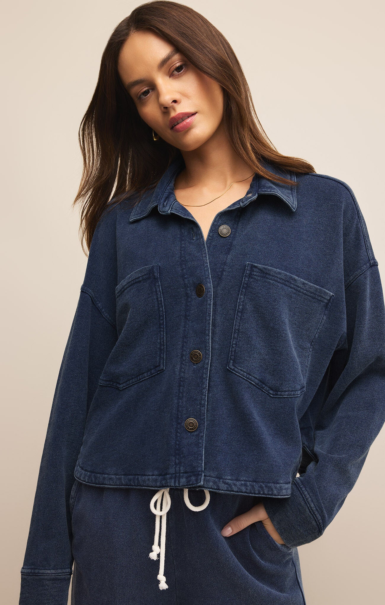 All Day Cropped Knit Jacket – Reign Boutique