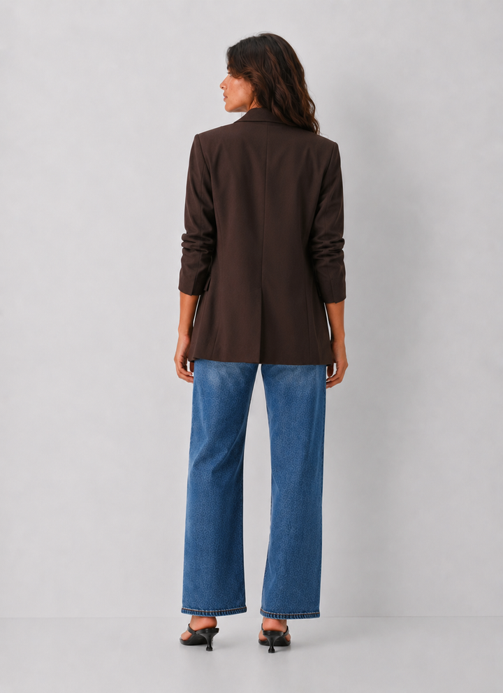Amy Ruched Sleeve Blazer