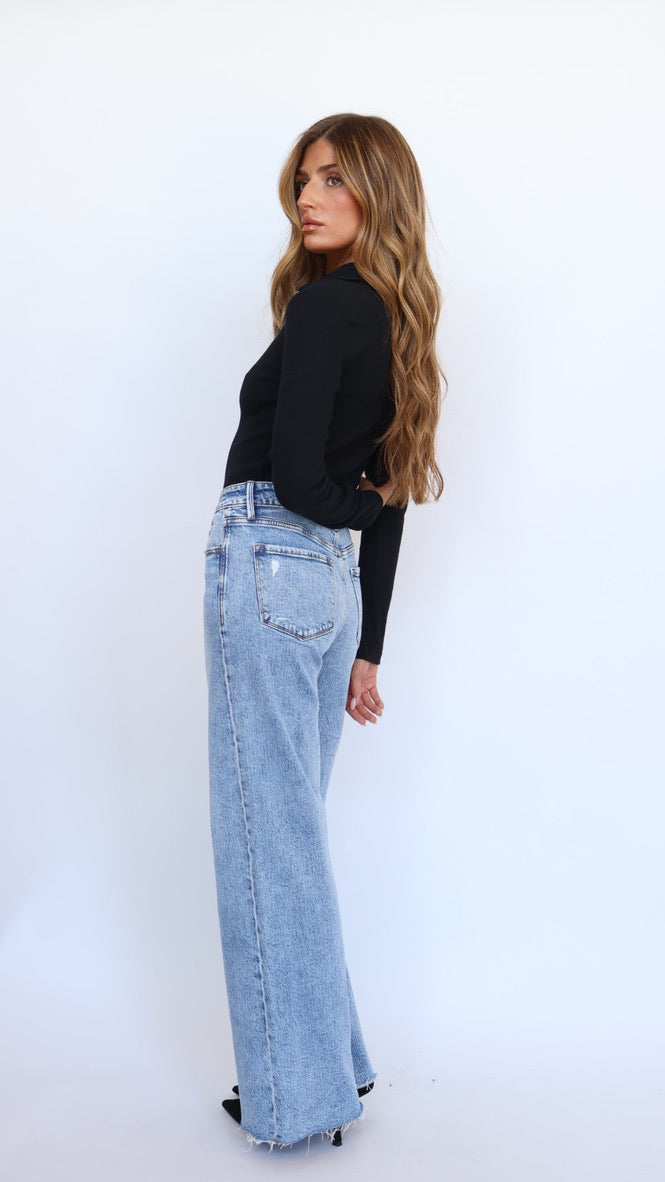Flying Monkey Jeans Lexie High Rise Full Length Wide Leg