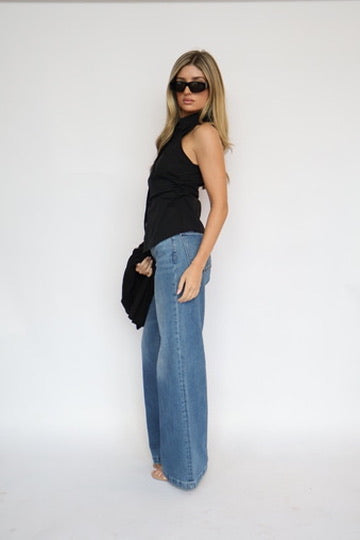 Elan Date Night Ruched Side Top