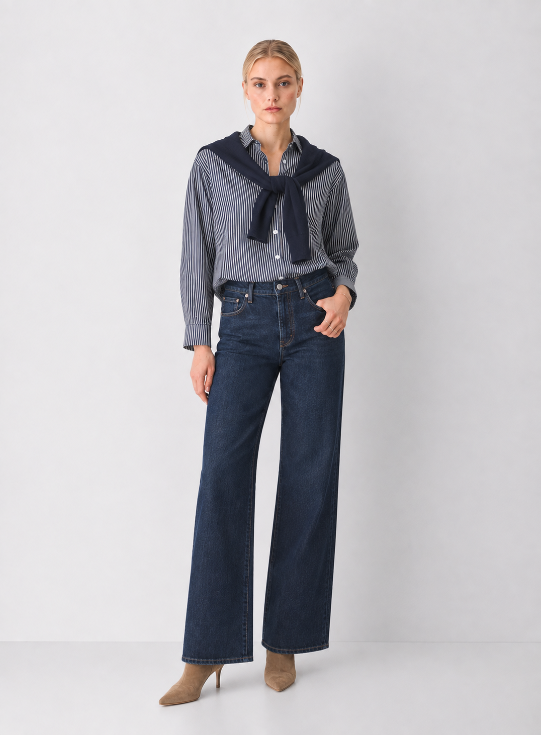 Elan Open Back Button Down