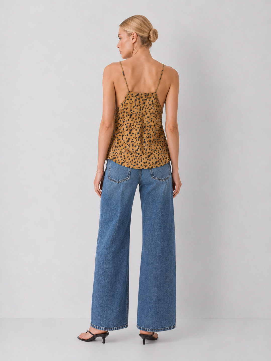 Leopard Print Lace Trim Cami