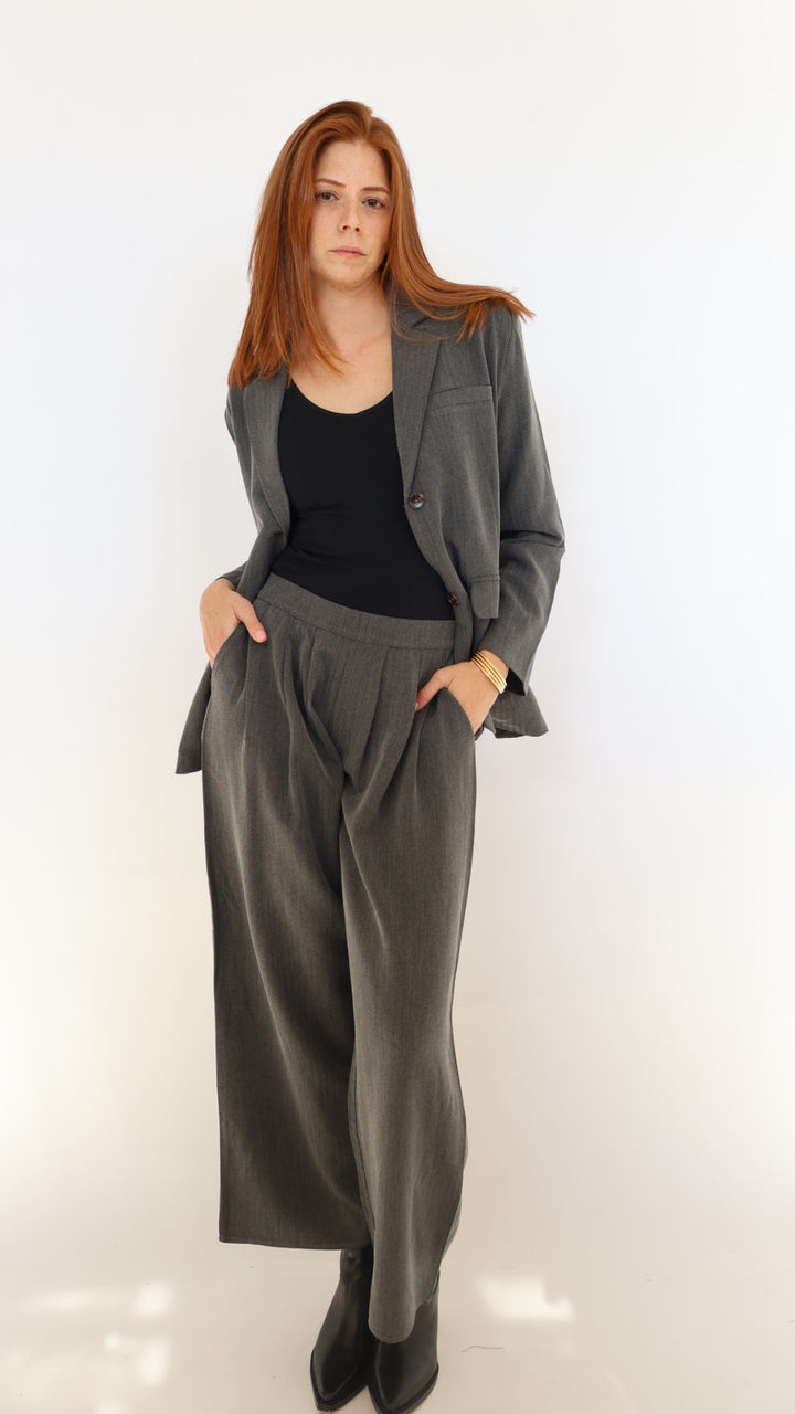 Preorder Oversized Button Front Blazer with Front Pockets