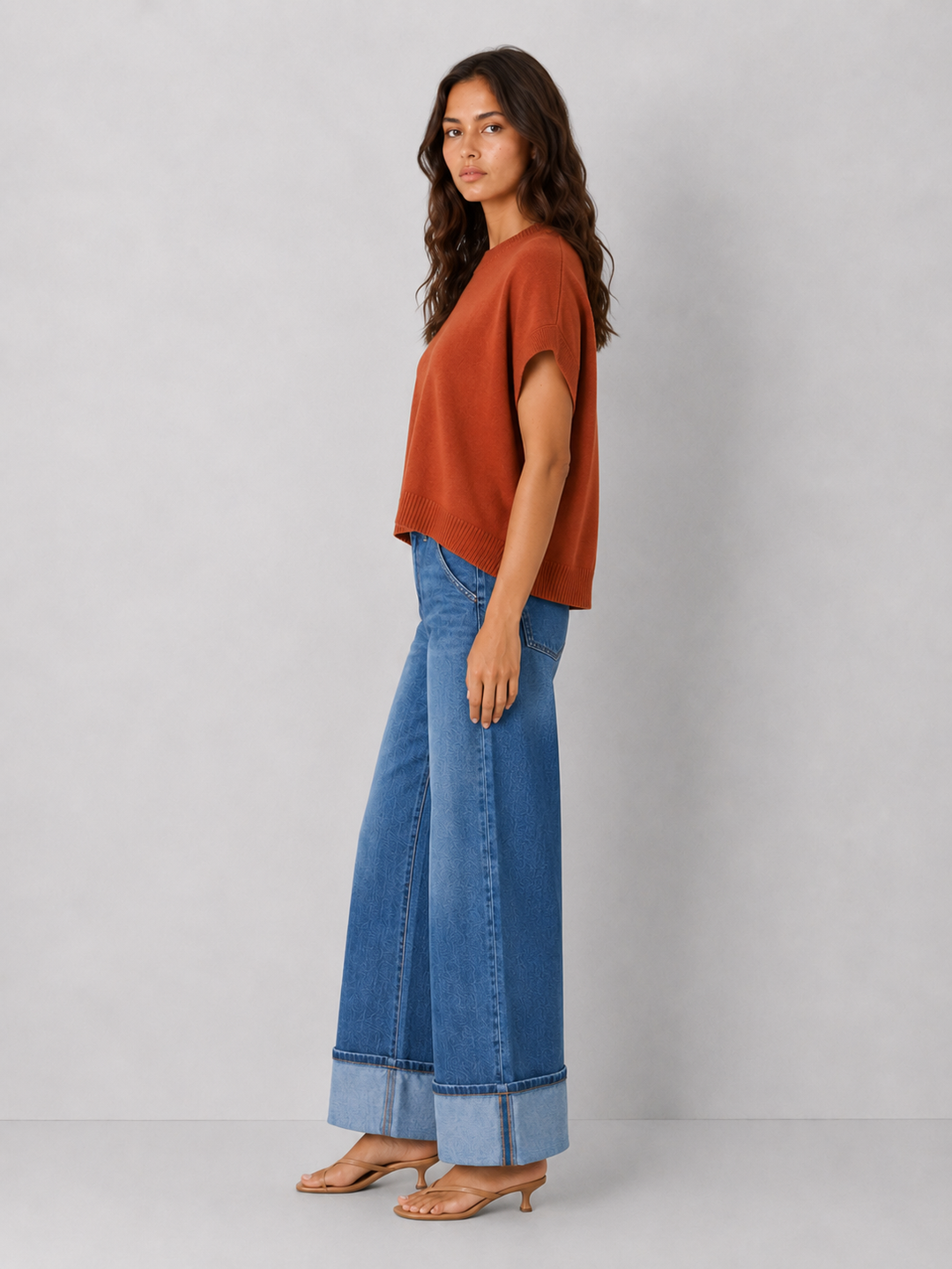 Dropped Shoulder Sweater Top